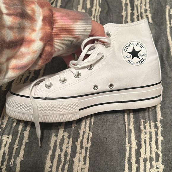 Converse All Star White High Tops - Picture 3 of 6